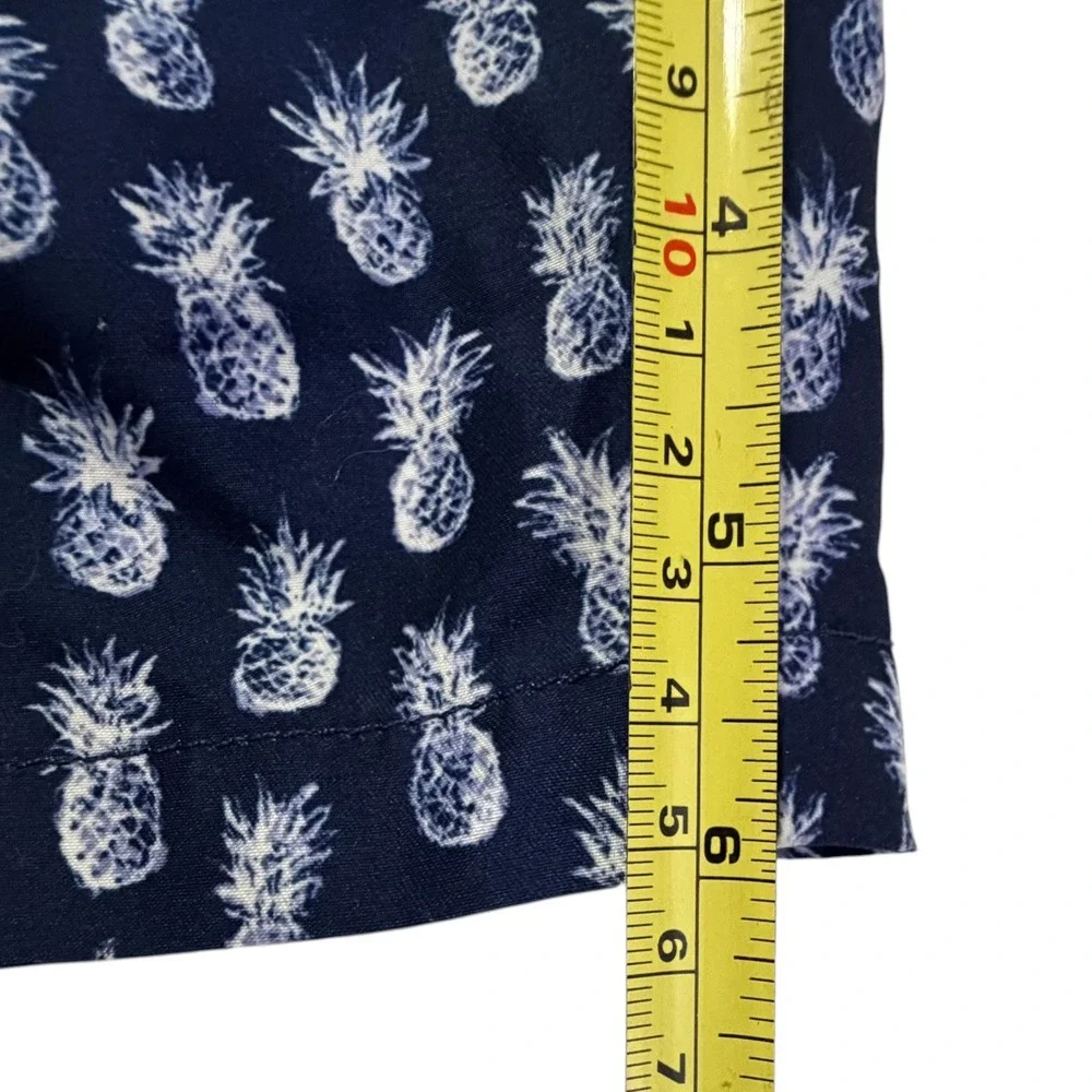 Tommy Bahama Mens Navy Pineapple Print Swim Trunks Shorts ST924727 Size Medium